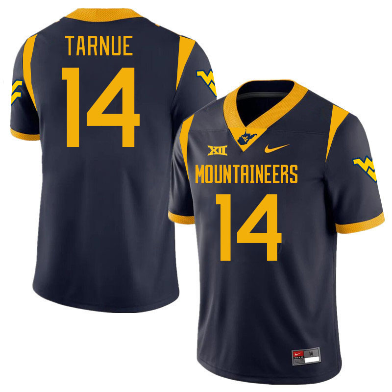 #14 Kekoura Tarnue West Virginia Mountaineers College 2024 New Uniforms Football Jerseys Stitched Sale-Navy